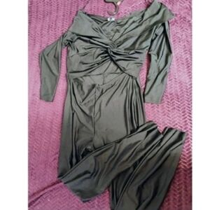 Julia Jordan Black Draped Twist Waist Jumpsuit 3X Plus Size Elegant Minimalist